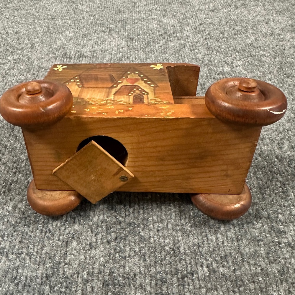 Vintage Toystalgia Wooden Piggy Bank‎ Coin Holder Kids Toy - Picture 6 of 6